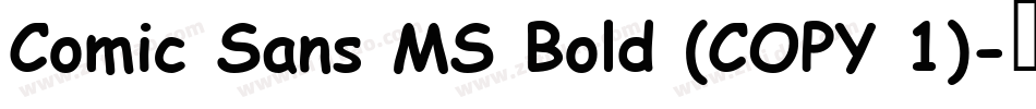 Comic Sans MS Bold (COPY 1)字体转换